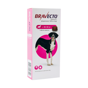 Bravecto таблетка від бліх и кліщів для собак 40-56 кг, 1400 мг Bravecto таблетка від бліх и кліщів для собак 40-56 кг, 1400 мг