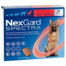 Таблетки від бліх, кліщів, гельмінтів для собак вагою 30-60кг NexGard Spectra НЕКСГАРД СПЕКТРУ 8 г 3 таблетки Таблетки від бліх, кліщів, гельмінтів для собак вагою 30-60кг NexGard Spectra НЕКСГАРД СПЕКТРУ 8 г 3 таблетки