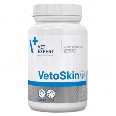 VetExpert VetoSkin харчова добавка для здоров'я шкіри і шерсті котів та собак, 90 таблеток