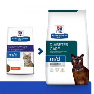 Hills PD Feline M/D лікувальний корм для котів з цукровим діабетом або надлишковою вагою 3 кг