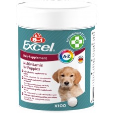 Вітаміни 8in1 Excel Multi Vitamin Puppy для цуценят та молодих собак, мультивітамін, 100 штук Вітаміни 8in1 Excel Multi Vitamin Puppy для цуценят та молодих собак, мультивітамін, 100 штук