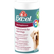 Вітаміни 8in1 Excel Multi Vitamin Adult для дорослих собак, мультивітамін, 70 штук Вітаміни 8in1 Excel Multi Vitamin Adult для дорослих собак, мультивітамін, 70 штук