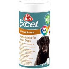 Вітаміни 8in1 Excel Multi Vitamin Senior для собак похилого віку, мультивітамін, 70 штук Вітаміни 8in1 Excel Multi Vitamin Senior для собак похилого віку, мультивітамін, 70 штук