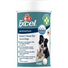 Вітаміни 8in1 Excel Brewers Yeast для собак та котів, пивні дріжджі з часником, для шкіри та шерсті, 140 штук Вітаміни 8in1 Excel Brewers Yeast для собак та котів, пивні дріжджі з часником, для шкіри та шерсті, 140 штук