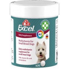 Вітаміни 8in1 Excel Multi Vitamin Small Breed для собак дрібних порід, мультивітамін, 70 штук Вітаміни 8in1 Excel Multi Vitamin Small Breed для собак дрібних порід, мультивітамін, 70 штук