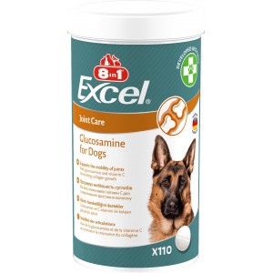 Вітаміни 8in1 Excel Glucosamine для цуценят та дорослих собак, для суглобів, 110 штук