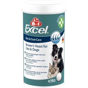 Вітаміни 8in1 Excel Brewers Yeast для собак та котів, пивні дріжджі з часником, для шкіри та шерсті, 780 штук Вітаміни 8in1 Excel Brewers Yeast для собак та котів, пивні дріжджі з часником, для шкіри та шерсті, 780 штук