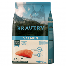BRAVERY Salmon Large/Medium Adult сухий корм для дорослих собак cередніх та великих порід, з лососем 12 кг BRAVERY Salmon Large/Medium Adult сухий корм для дорослих собак cередніх та великих порід, з лососем 12 кг