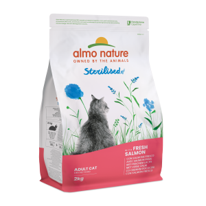 Almo Nature Holistic Fresh Meat Cat сухий корм для дорослих стерилізованих котів зі свіжим лососем, 2кг Almo Nature Holistic Fresh Meat Cat сухий корм для дорослих стерилізованих котів зі свіжим лососем, 2кг