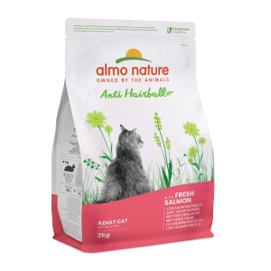 Almo Nature Holistic Fresh Meat Cat сухий корм для виведення шерсті у дорослих котів зі свіжим лососем, 2кг
