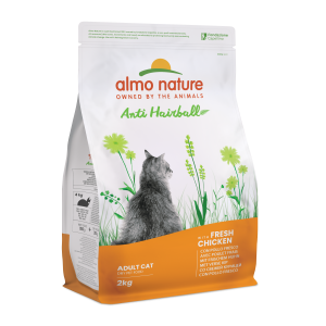 Almo Nature Holistic Fresh Meat Cat сухий корм для виведення шерсті у дорослих котів зі свіжою куркою, 2кг