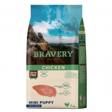BRAVERY Chicken Mini Puppy сухий корм для цуценят дрібних порід, з куркою 7 кг