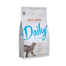 Almo Nature Daily Cat Sterilised повнораціонний сухий корм для дорослих стерилізованих котів, з куркою 1,2 кг