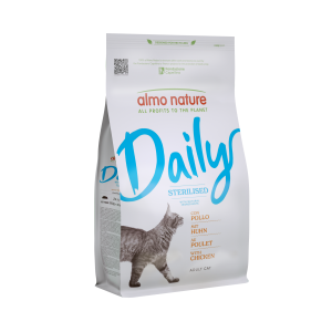 Almo Nature Daily Cat Sterilised повнораціонний сухий корм для дорослих стерилізованих котів, з куркою 1,2 кг Almo Nature Daily Cat Sterilised повнораціонний сухий корм для дорослих стерилізованих котів, з куркою 1,2 кг