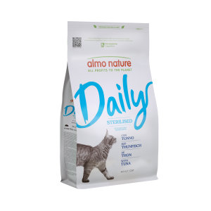 Almo Nature Daily Cat Sterilised повнораціонний сухий корм для дорослих стерилізованих котів, з тунцем 1,2 кг