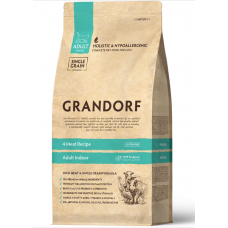 Grandorf CAT ADULT INDOOR 4 Meat Recipe сухий корм для котів, що живуть у приміщенні, 4 види м'яса з пробіотиками 2 кг
