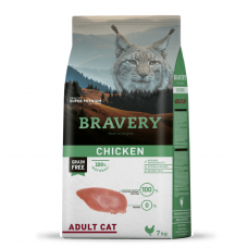 BRAVERY Chicken Adult Cat сухий корм для дорослих котів, з куркою 7 кг