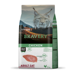 BRAVERY Chicken Adult Cat сухий корм для дорослих котів, з куркою 2 кг BRAVERY Chicken Adult Cat сухий корм для дорослих котів, з куркою 2 кг