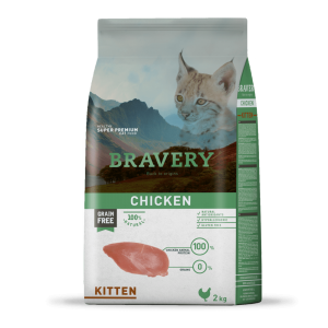 BRAVERY Chicken Cat Kitten сухий корм для кошенят, з куркою 2 кг
