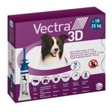 Ceva VECTRA 3D краплі від бліх та кліщів для собак вагою 10,1-25 кг, 3 піпетки
