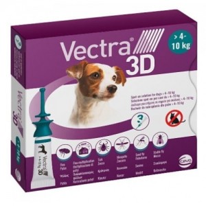 Ceva VECTRA 3D краплі від бліх та кліщів для собак вагою 4,1-10 кг, 3 піпетки