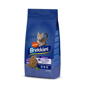 Brekkies Cat Complete cухий корм для дорослих котів з куркою і овочами 15 кг