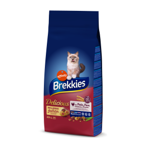 Brekkies Cat Delice Meat сухий корм для дорослих котів з м'ясом 20 кг