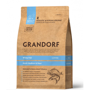 Grandorf DOG ADULT MEDIUM & MAXI White Fish сухий корм для дорослих собак усіх порід з білою рибою 1 кг