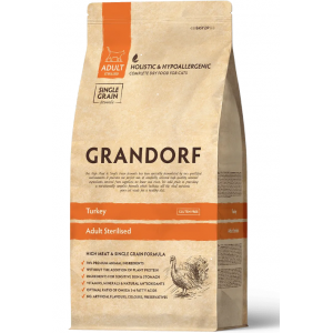 Grandorf CAT ADULT STERILISED Turkey сухий корм для стерилізованих котів з індичкою 2 кг Grandorf CAT ADULT STERILISED Turkey сухий корм для стерилізованих котів з індичкою 2 кг