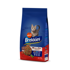 Brekkies Cat Beef для дорослих котів з яловичиною 1,5 кг