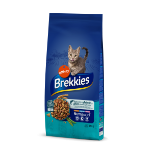 Brekkies Cat Salmon and Tuna сухий корм для дорослих котів з лососем і тунцем 15 кг
