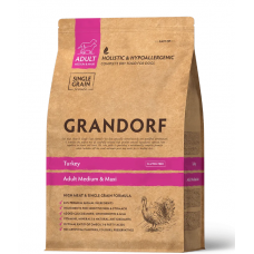 Grandorf DOG ADULT MEDIUM & MAXI Turkey сухий корм для дорослих собак усіх порід з індичкою 3 кг Grandorf DOG ADULT MEDIUM & MAXI Turkey сухий корм для дорослих собак усіх порід з індичкою 3 кг