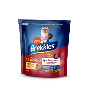 Brekkies Cat Delice Meat сухий корм для дорослих котів з м'ясом 0,9 кг