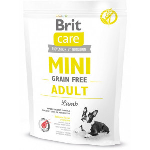 Brit Care Mini Grain Free Adult сухий корм для дорослих собак мініатюрних порід з ягням 0,4 кг