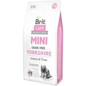 Brit Care Sensitive Grain Free yorkshire сухий корм для дорослих собак породи йоркширський тер'єр з лососем і тунцем 7 кг