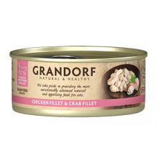 GRANDORF Консерви для кішок "Куряча грудка з крабовим м'ясом", 70 г