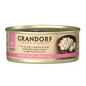 GRANDORF Консерви для кішок "Куряча грудка з крабовим м'ясом", 70 г