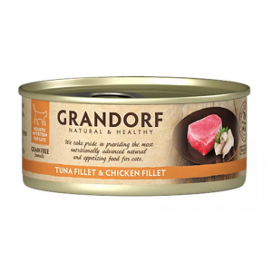 GRANDORF Консерви для кішок "Філе тунця з курячою грудкою", 70 г