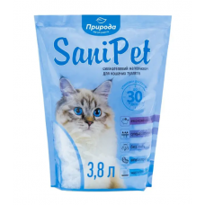 Наповнювач туалета для котів Природа Sani Pet 3,8 л (силікагелевий)