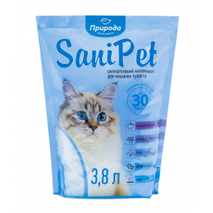 Наповнювач туалета для котів Природа Sani Pet 3,8 л (силікагелевий)