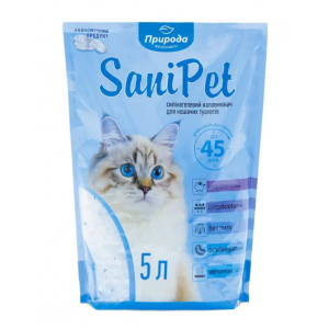 Наповнювач туалета для котів Природа Sani Pet 5 л (силікагелевий)