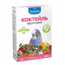 Корм для хвилястих папуг Природа Коктейль «Фруктовий» 500 г Корм для хвилястих папуг Природа Коктейль «Фруктовий» 500 г
