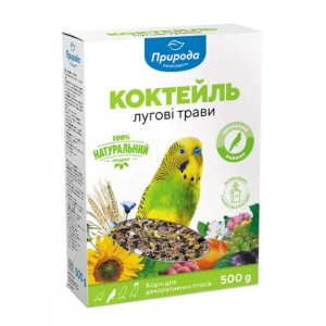 Корм для хвилястих папуг Природа Коктейль «Лугові трави» 500 г Корм для хвилястих папуг Природа Коктейль «Лугові трави» 500 г