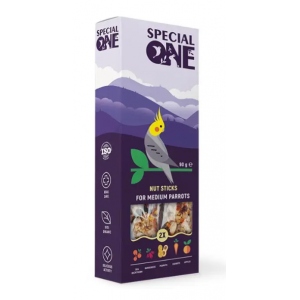 Ласощі для середніх папуг Special One 90 г / 2 шт (горіх)