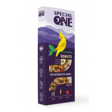 Ласощі для птахів Special One «Пончики» 60 г / 3 шт (паприка, морква, кунжут) Ласощі для птахів Special One «Пончики» 60 г / 3 шт (паприка, морква, кунжут)