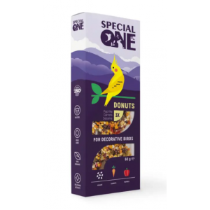 Ласощі для птахів Special One «Пончики» 60 г / 3 шт (паприка, морква, кунжут)