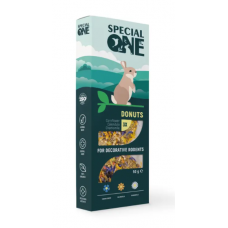 Ласощі для гризунів Special One «Пончики» 50 г / 3 шт (волошка, календула, ромашка) Ласощі для гризунів Special One «Пончики» 50 г / 3 шт (волошка, календула, ромашка)