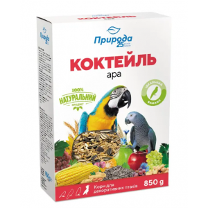 Корм для великих папуг Природа Коктейль «Ара» 850 г Корм для великих папуг Природа Коктейль «Ара» 850 г